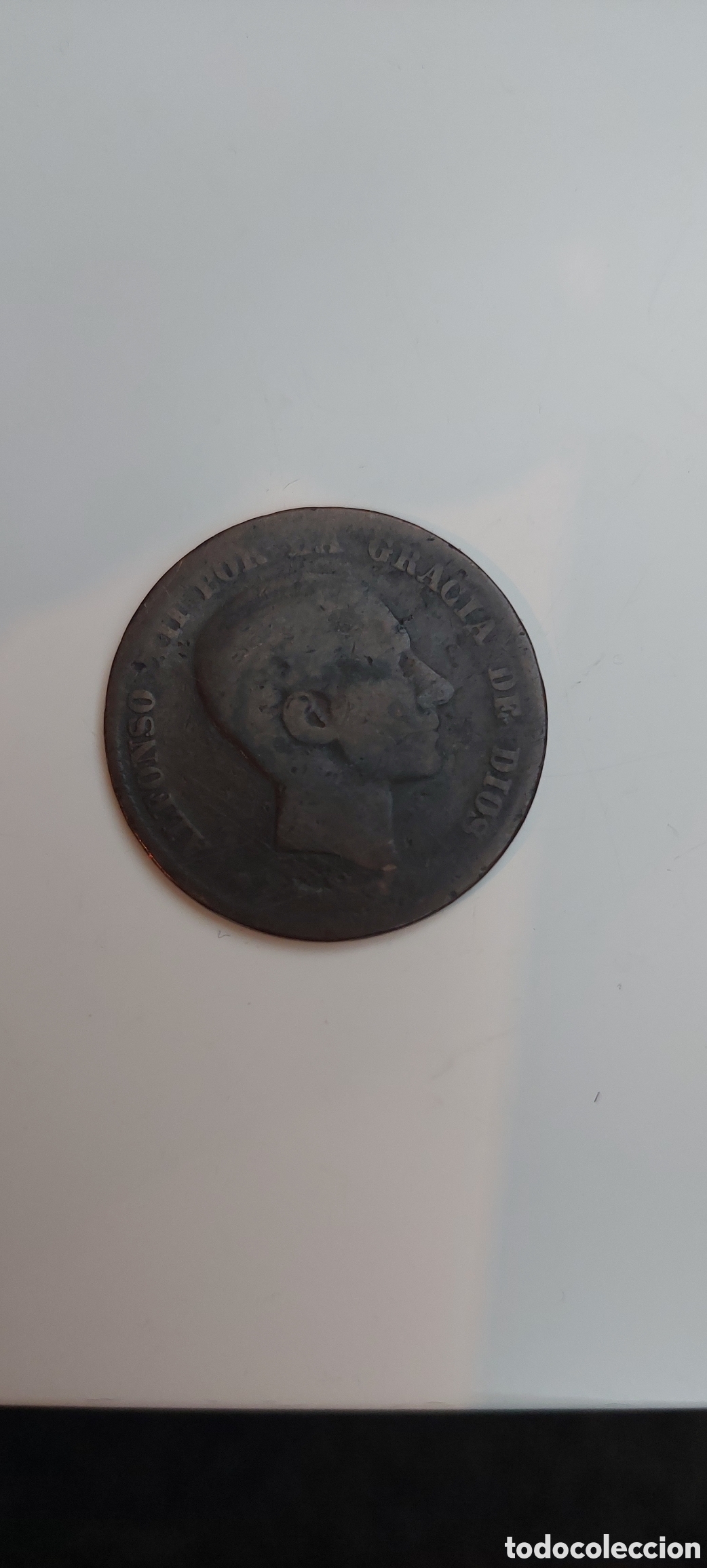 Monedas de Espa&ntilde;a: Alfonso XII 1877 ,10 Cent. - Foto 1