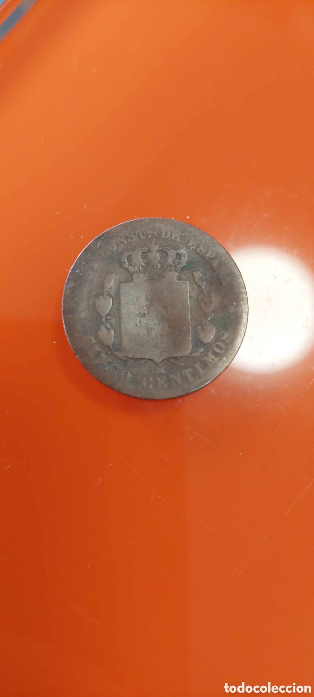 Monedas de Espa&ntilde;a: Alfonso XII 1877,5 Cent. - Foto 2