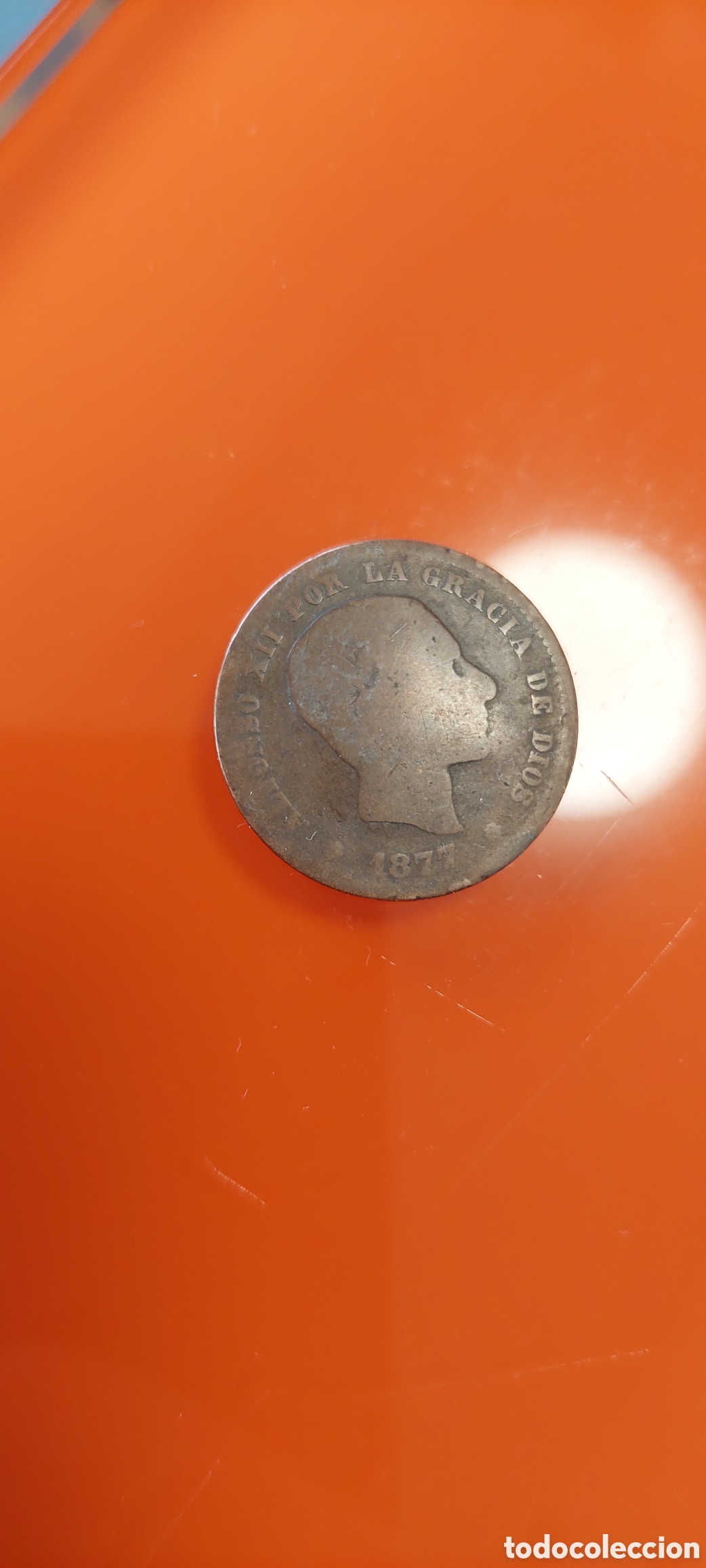 Monedas de Espa&ntilde;a: Alfonso XII 1877,5 Cent. - Foto 1