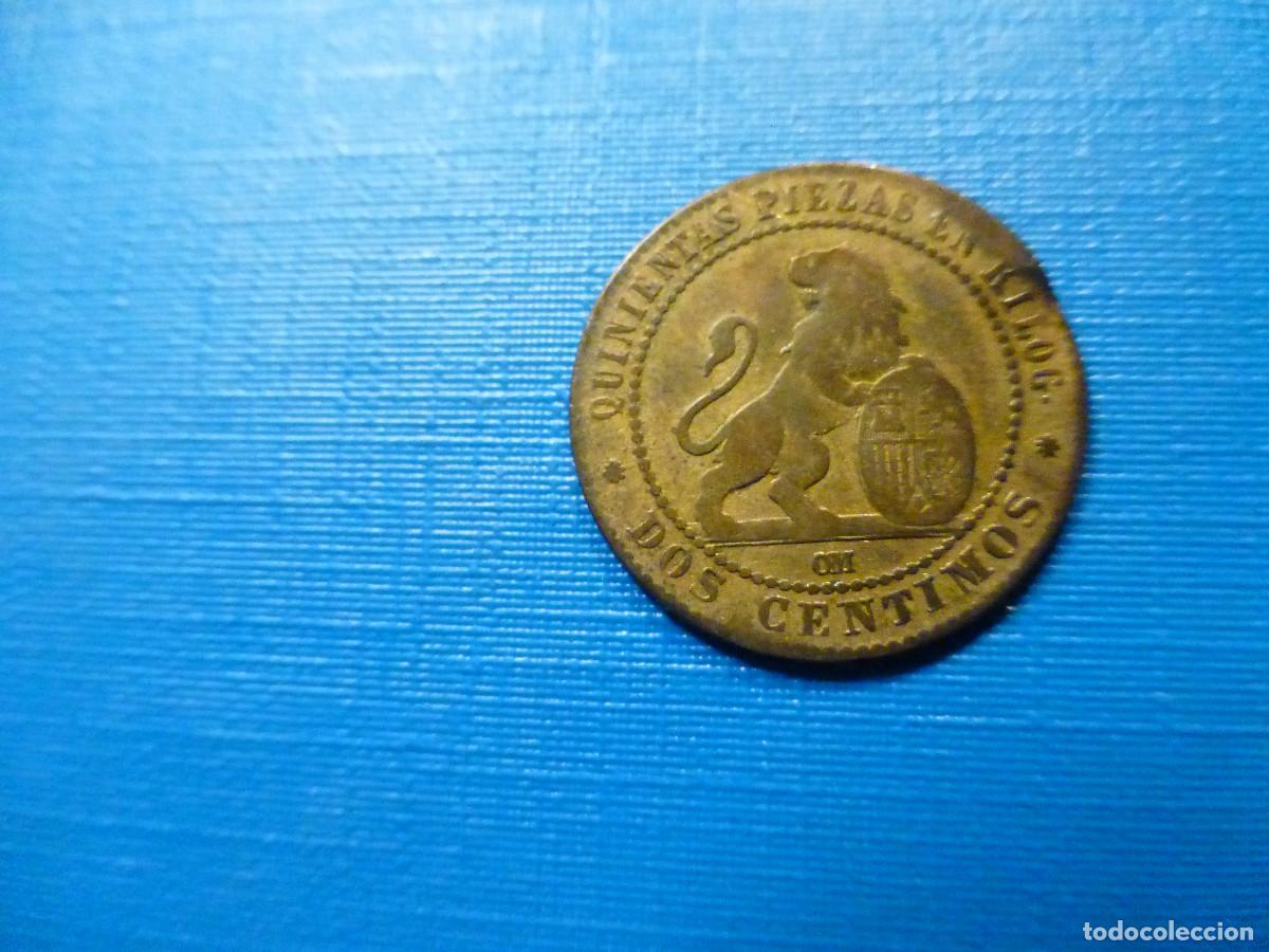 Monedas de Espa&ntilde;a: 2 C&eacute;ntimos, A&ntilde;o 1870, Cobre - Gobierno provisional - - Foto 1