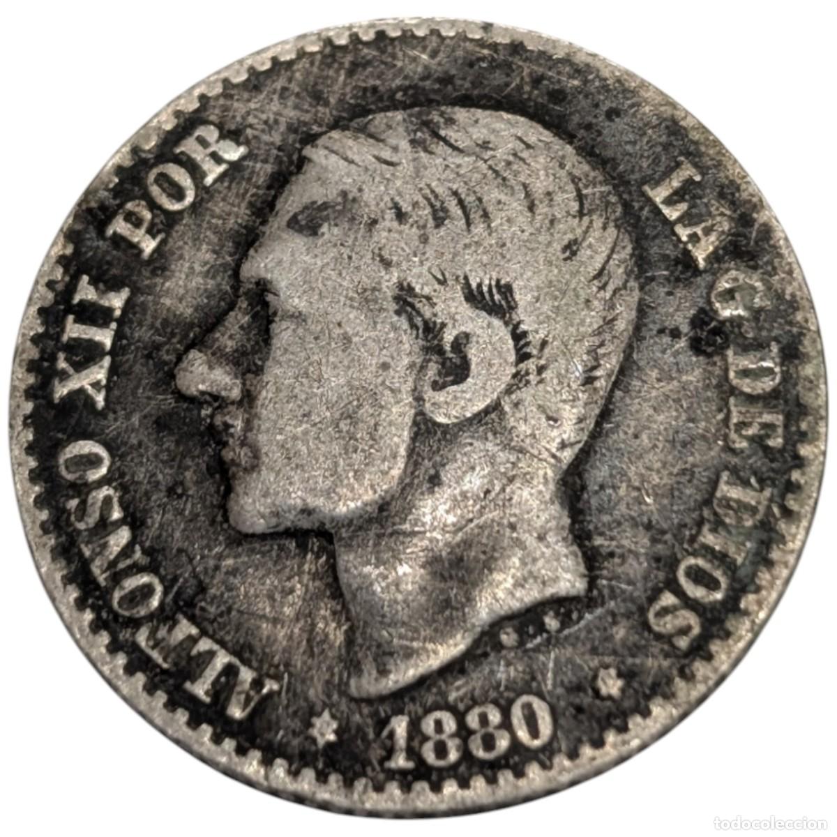 Monedas de Espa&ntilde;a: ESPA&Ntilde;A. ALFONSO XII. 50 CENTIMOS. MSM. 1880. - Foto 1