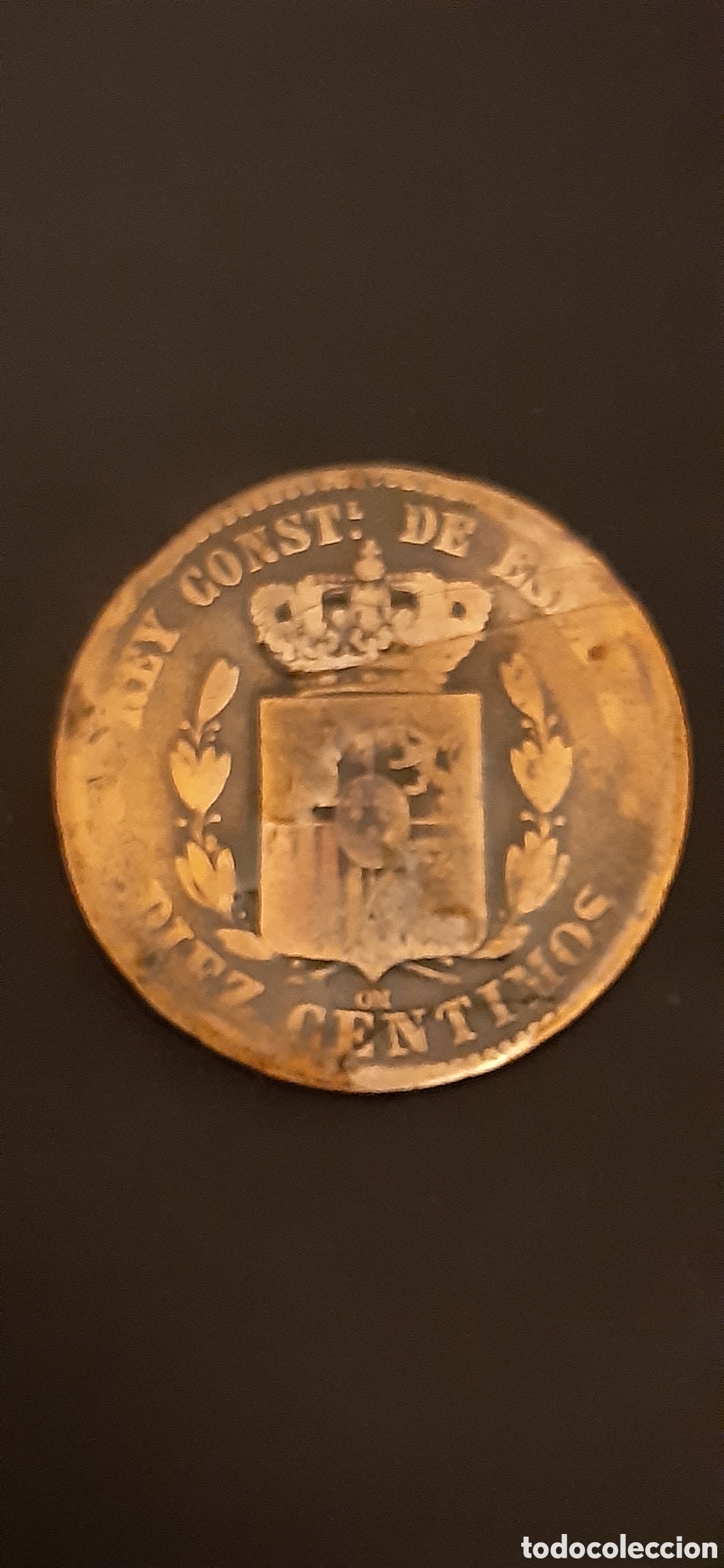 Monedas de Espa&ntilde;a: 10 c&eacute;ntimos 1879 Alfonso XII - Foto 2