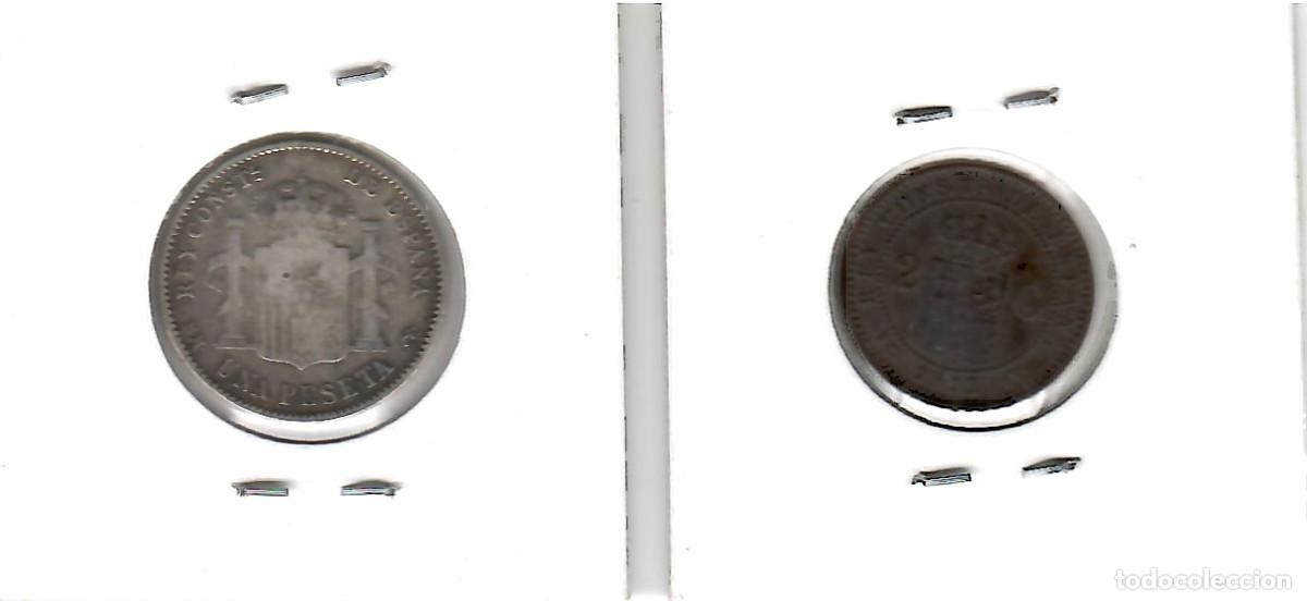 Monedas de Espa&ntilde;a: PAREJA DE MONEDAS ALFONSO XIII - Foto 2
