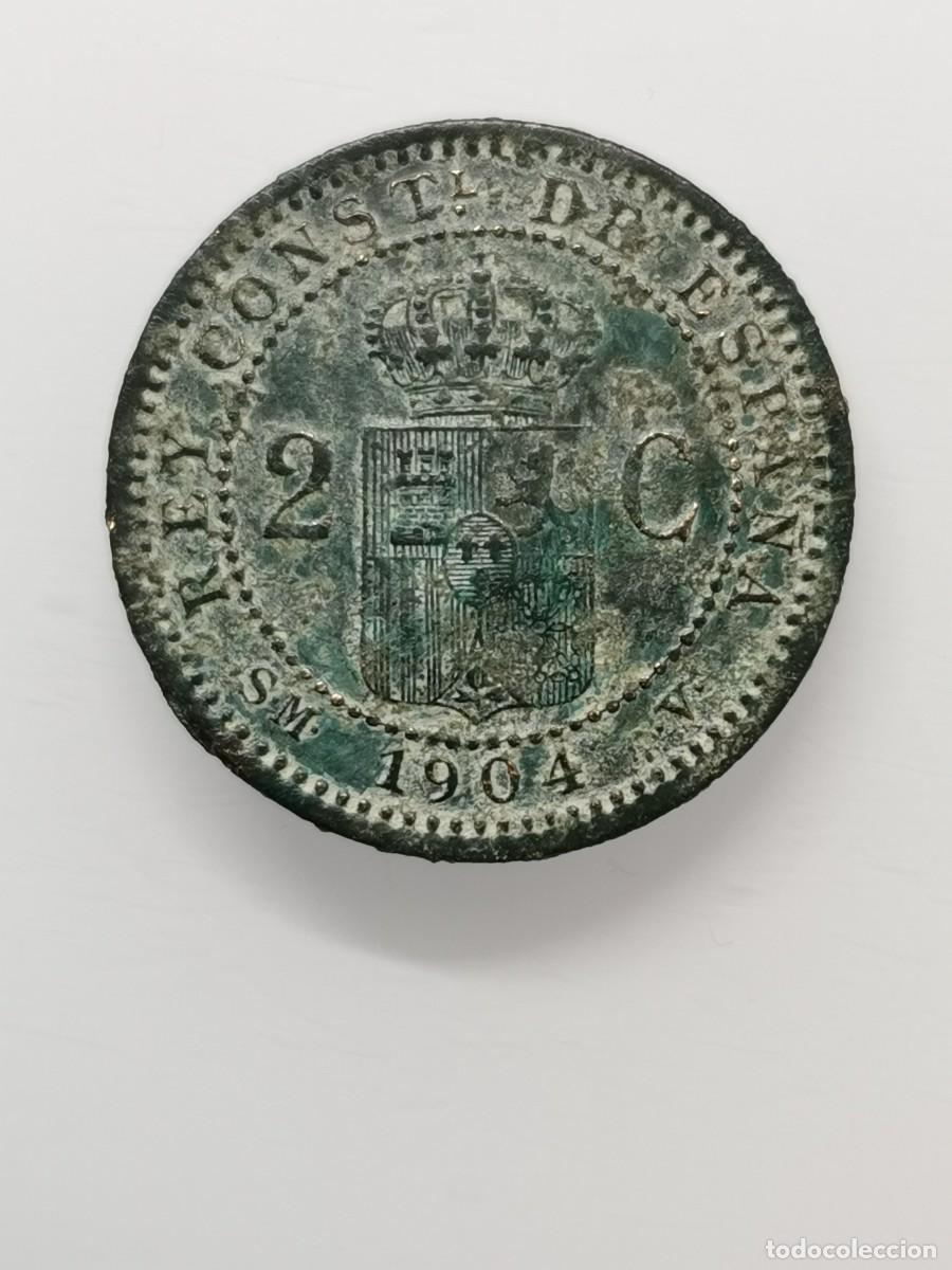 Monedas de Espa&ntilde;a: Alfonso XIII 2 C&eacute;ntimos 1904-04 SM V - Foto 4