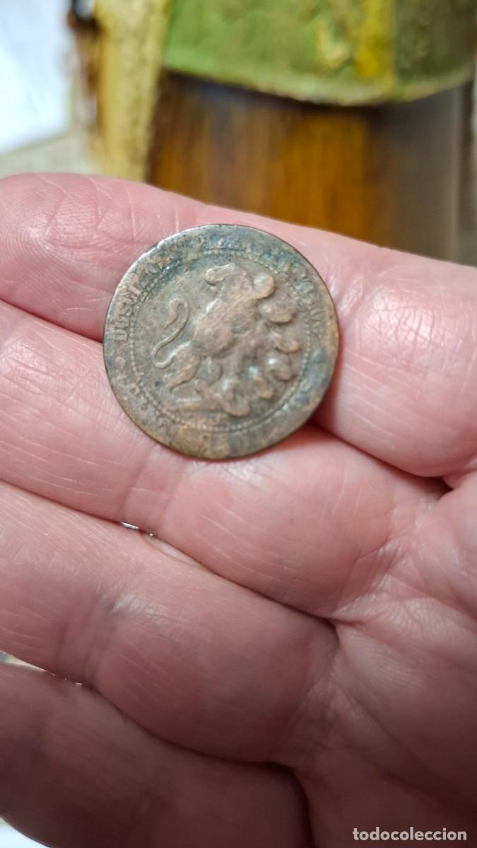 Monedas de Espa&ntilde;a: MONEDA DE 5 C&Eacute;NTIMOS DE 1870 (PRIMERA REP&Uacute;BLICA) CON TROQUELES - Foto 2