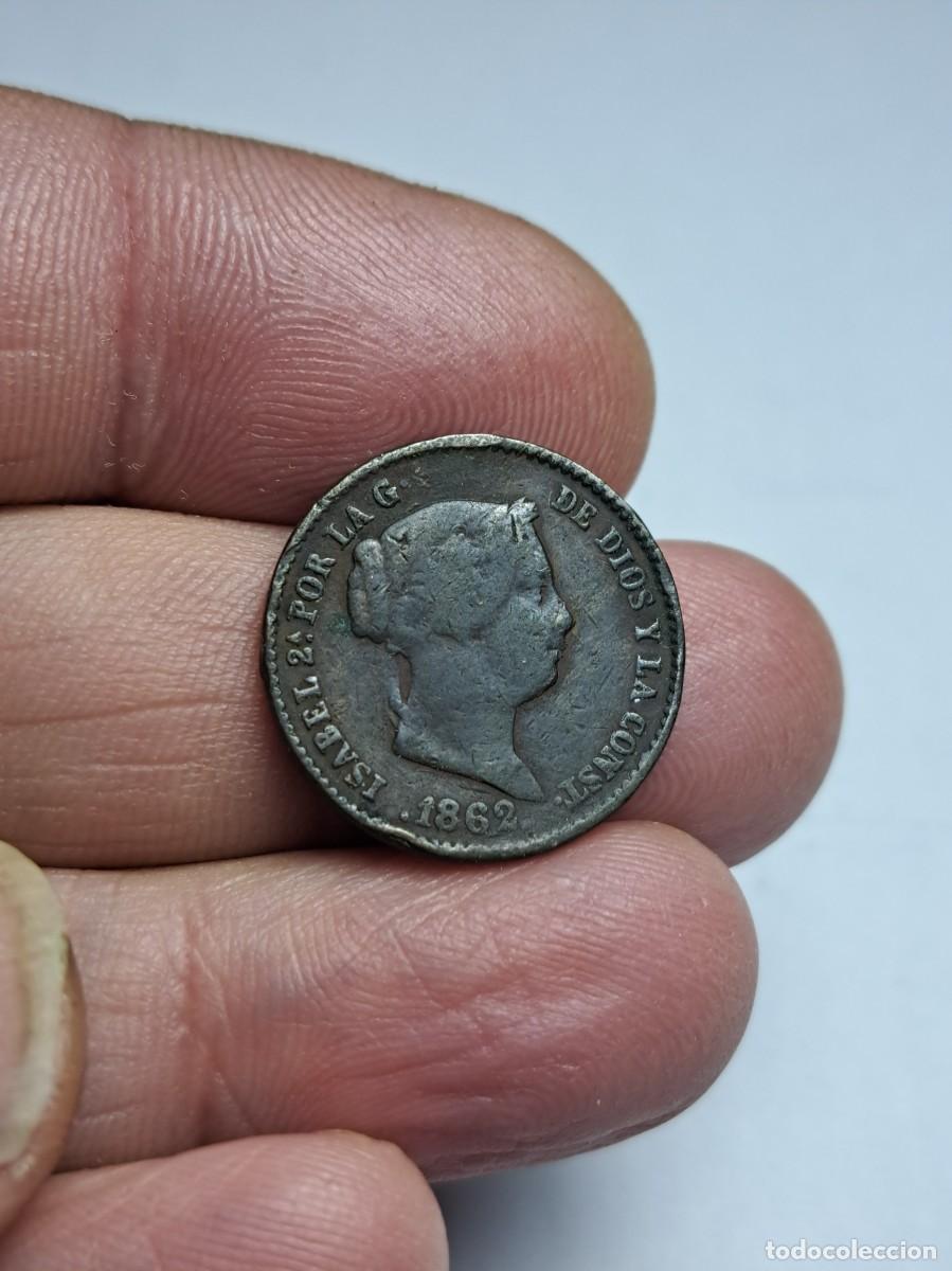 Monedas de Espa&ntilde;a: NT/ ISABEL II 10 CENTIMOS DE REAL 1862 SEGOVIA (E392) - Foto 3