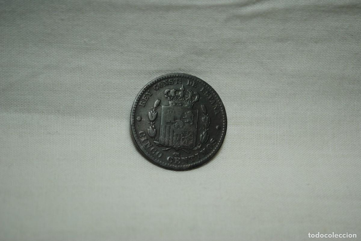 Monedas de Espa&ntilde;a: CINCO CENTIMOS 1877 , ALFONSO XII . - Foto 2