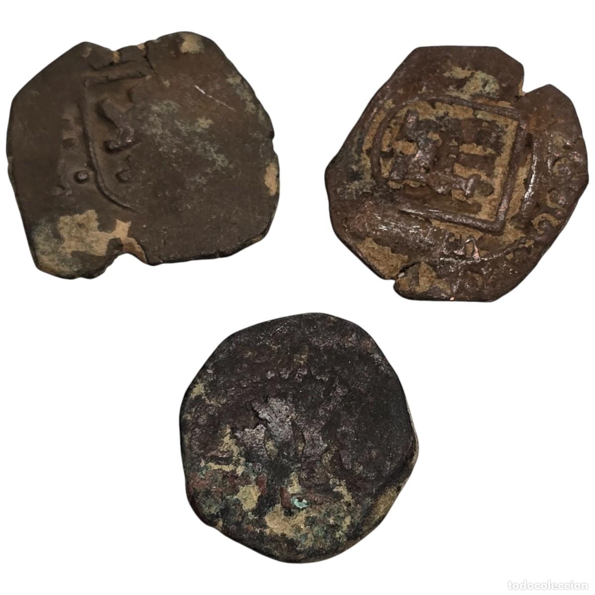 Monedas de Espa&ntilde;a: ESPA&Ntilde;A. LOTE DE 3 MARAVEDIS DE LOS AUSTRIAS. - Foto 1