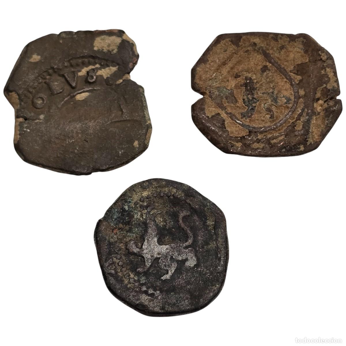 Monedas de Espa&ntilde;a: ESPA&Ntilde;A. LOTE DE 3 MARAVEDIS DE LOS AUSTRIAS. - Foto 2