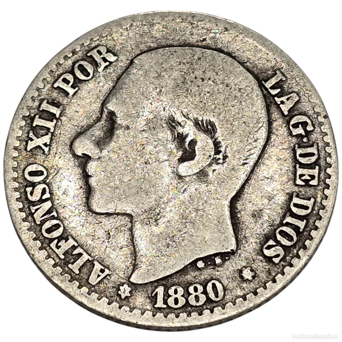 Monedas de Espa&ntilde;a: ESPA&Ntilde;A. ALFONSO XII. 50 CENTIMOS. MSM. 1880. - Foto 1