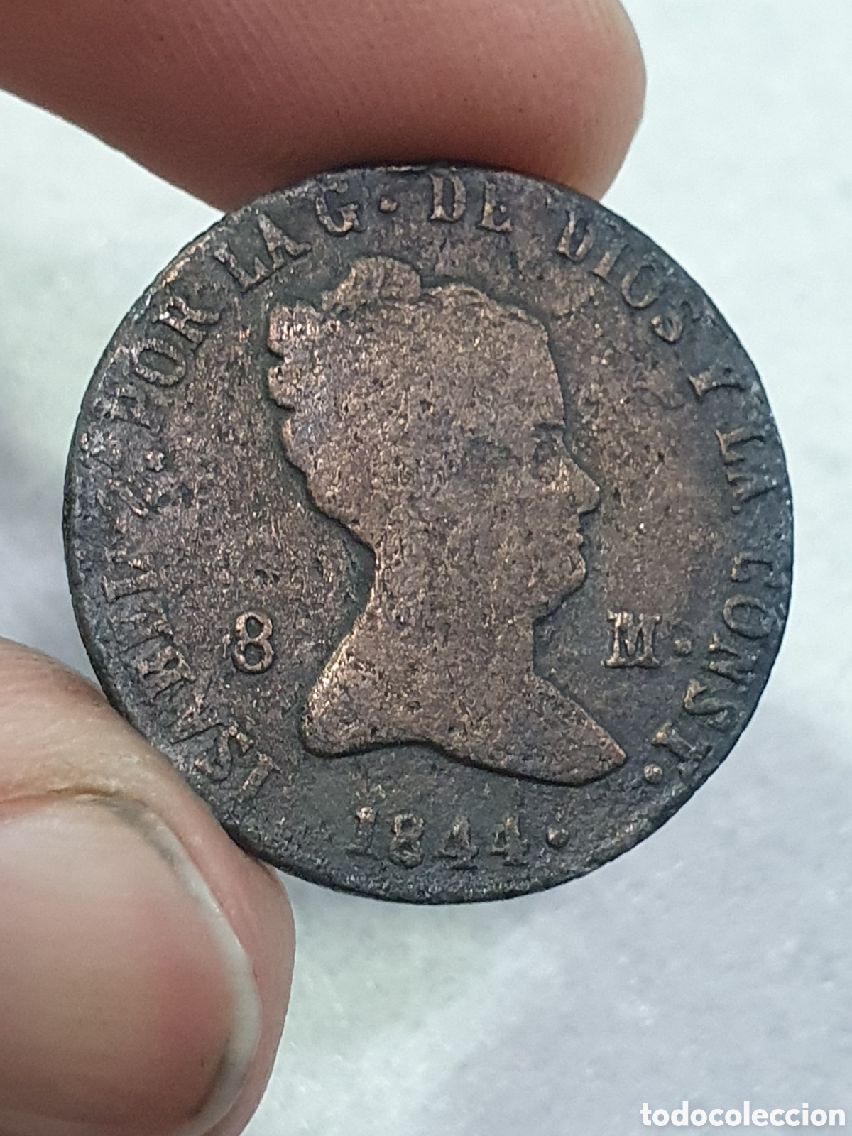 Monedas de Espa&ntilde;a: Moneda 8 maravedis Isabel II. 1844. (L9) - Foto 1