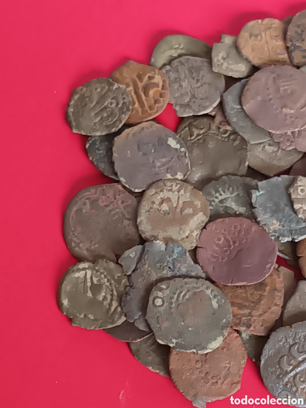 Monedas de Espa&ntilde;a: LOTE DE 75 DINEROS DE VAL&Eacute;NCIA. - Foto 2