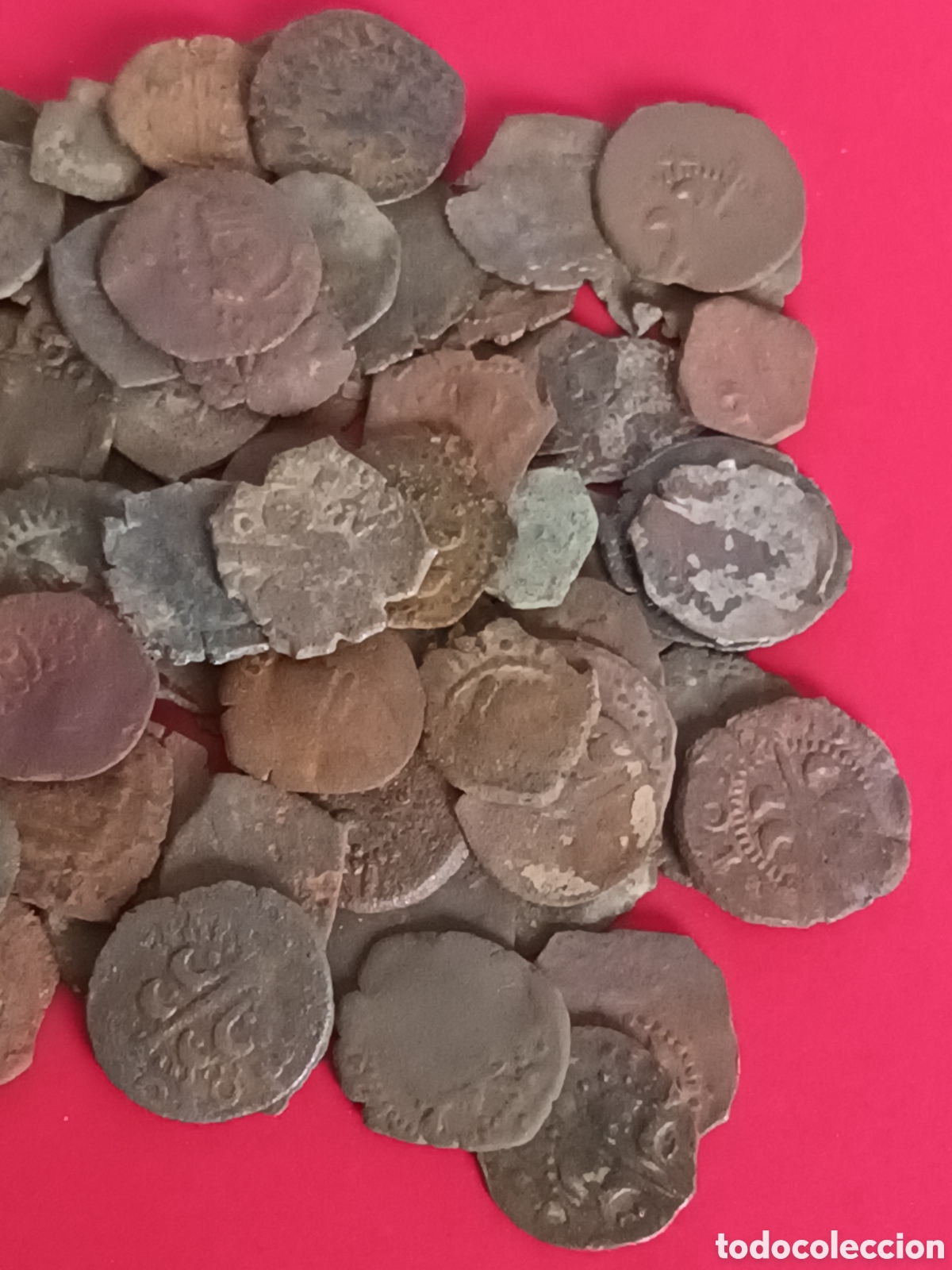 Monedas de Espa&ntilde;a: LOTE DE 75 DINEROS DE VAL&Eacute;NCIA. - Foto 3