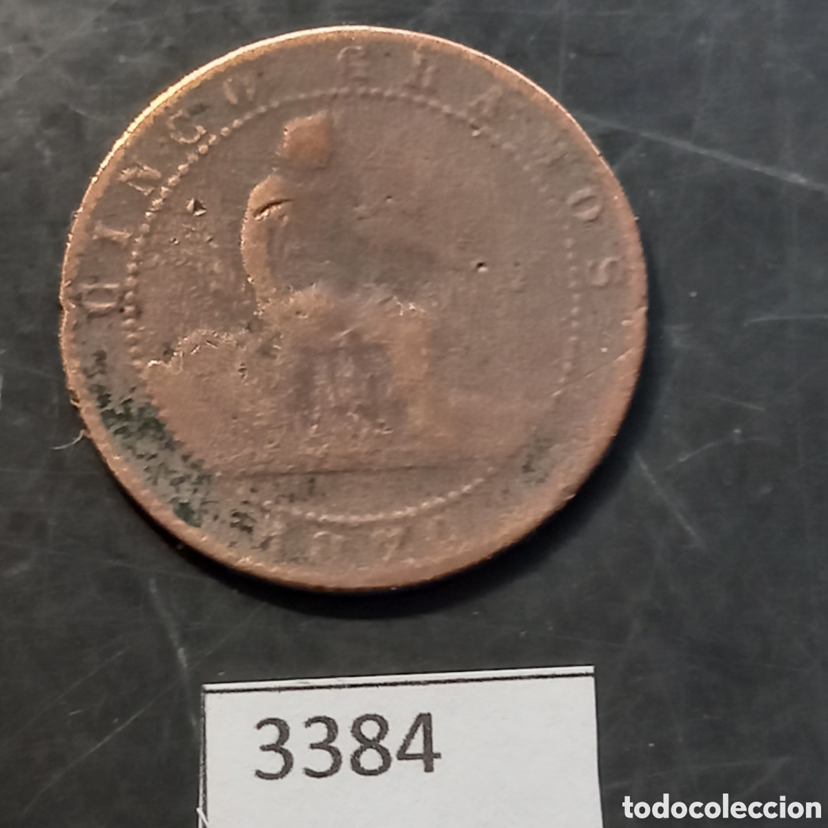 Monedas de Espa&ntilde;a: Espa&ntilde;a 5 c&eacute;ntimos 1870 - Foto 2