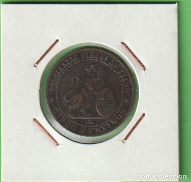 Monedas de Espa&ntilde;a: MONEDAS - GOBIERNO PROVISIONAL - 5 C&Eacute;NTIMOS 1870 - PG-15 (MBC/BC) - Foto 1