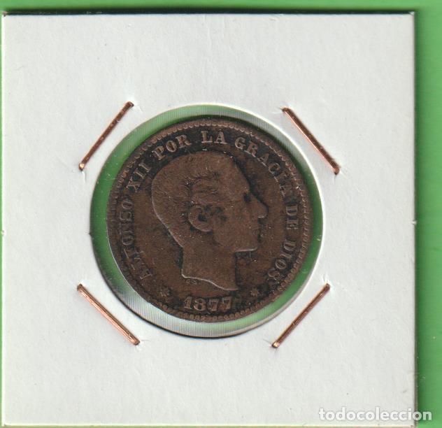 Monedas de Espa&ntilde;a: MONEDAS - ALFONSO XII - 5 C&Eacute;NTIMOS 1877 - PG-17 (BC+) - Foto 1