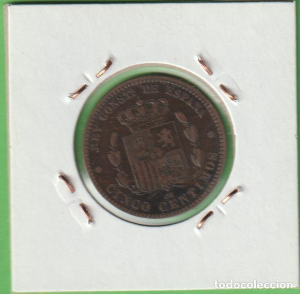 Monedas de Espa&ntilde;a: MONEDAS - ALFONSO XII - 5 C&Eacute;NTIMOS 1879 - PG-19 (BC+) - Foto 2