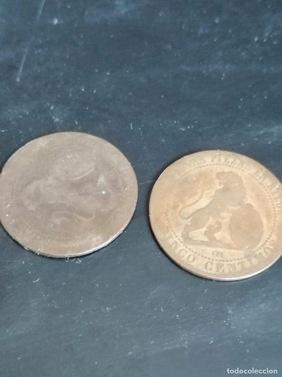 Monedas de Espa&ntilde;a: 2 monedas de 1.870 de 5 centimos Gobierno Provisional - Foto 1