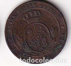 Monedas de Espa&ntilde;a: MONEDA DE 1 CENTIMO DE ISABEL II DEL A&Ntilde;O 1868 EN BUEN ESTADO - Foto 1