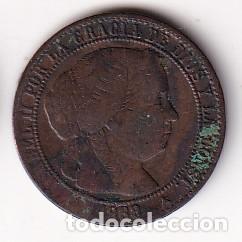 Monedas de Espa&ntilde;a: MONEDA DE 1 CENTIMO DE ISABEL II DEL A&Ntilde;O 1868 EN BUEN ESTADO - Foto 2