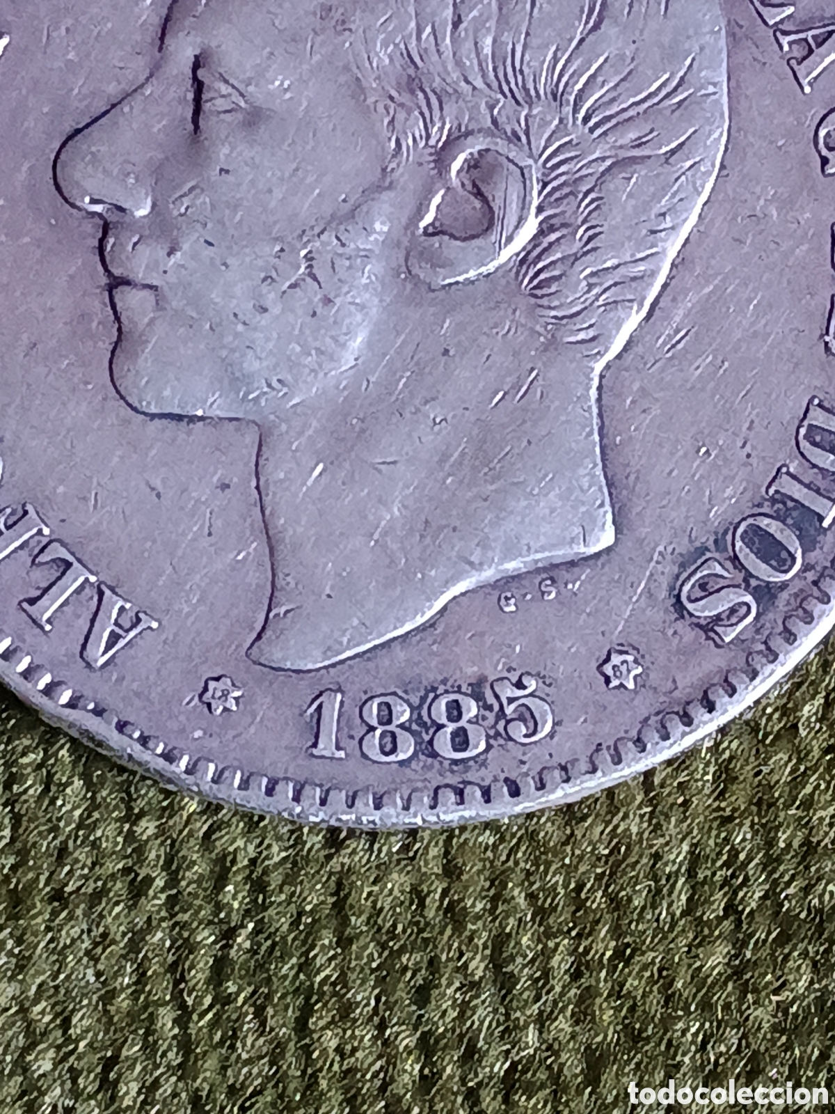 Monedas de Espa&ntilde;a: Alfonso XII 1885 estrella 87 - Foto 2