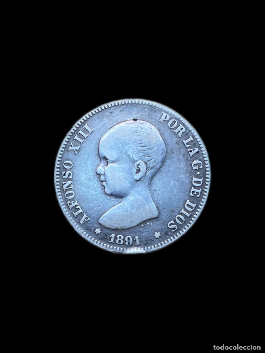 Monedas de Espa&ntilde;a: 2 Pesetas Alfonso XII 1891 - Foto 1