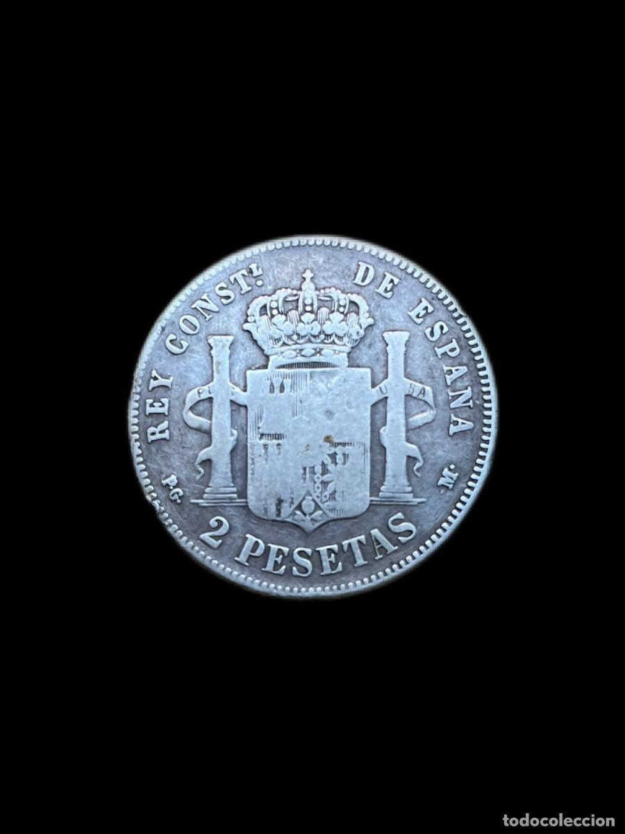 Monedas de Espa&ntilde;a: 2 Pesetas Alfonso XII 1891 - Foto 2