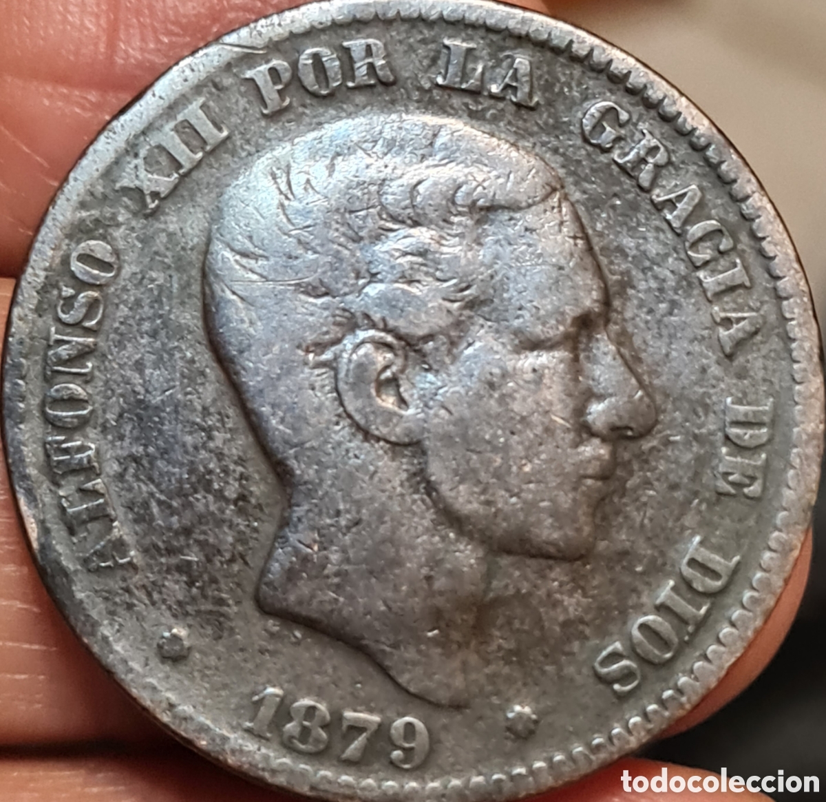 Monedas de Espa&ntilde;a: Moneda Espa&ntilde;a,1.879, 10 Centimos,BC . - Foto 1