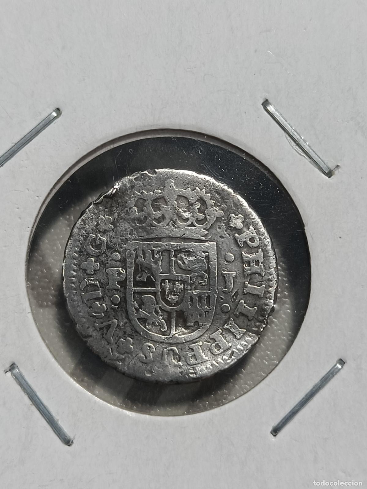 Monedas de Espa&ntilde;a: Moneda 1/2 real de Felipe V de 1738 - Foto 2