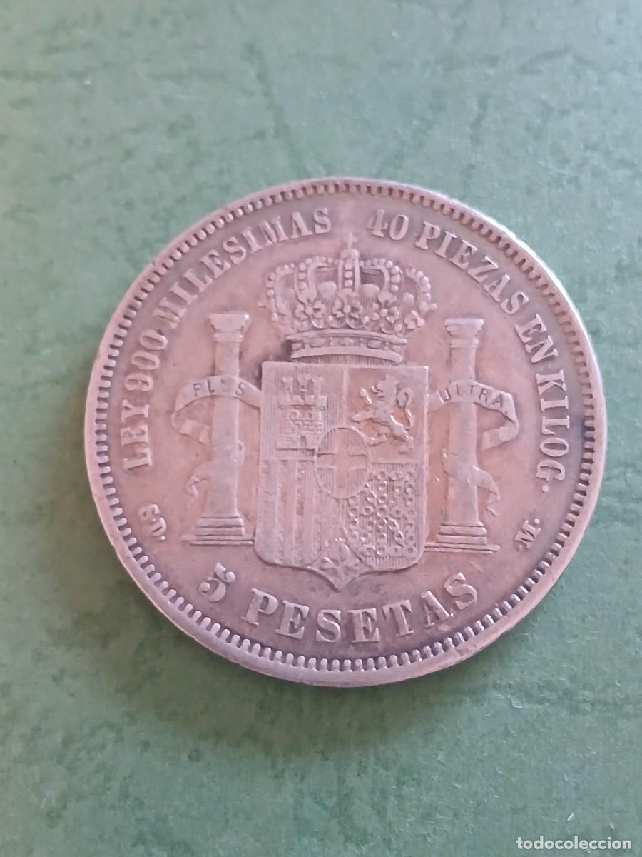 Monedas de Espa&ntilde;a: 5 pts Amadeo 1871 SDM 18-71 - Foto 2