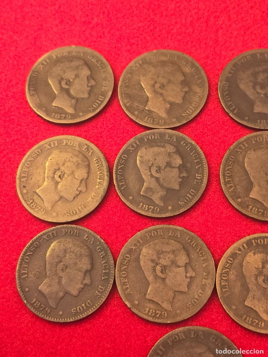 Monedas de Espa&ntilde;a: LOTE 13 MONEDAS DIEZ CENTIMOS 1879 - Foto 2