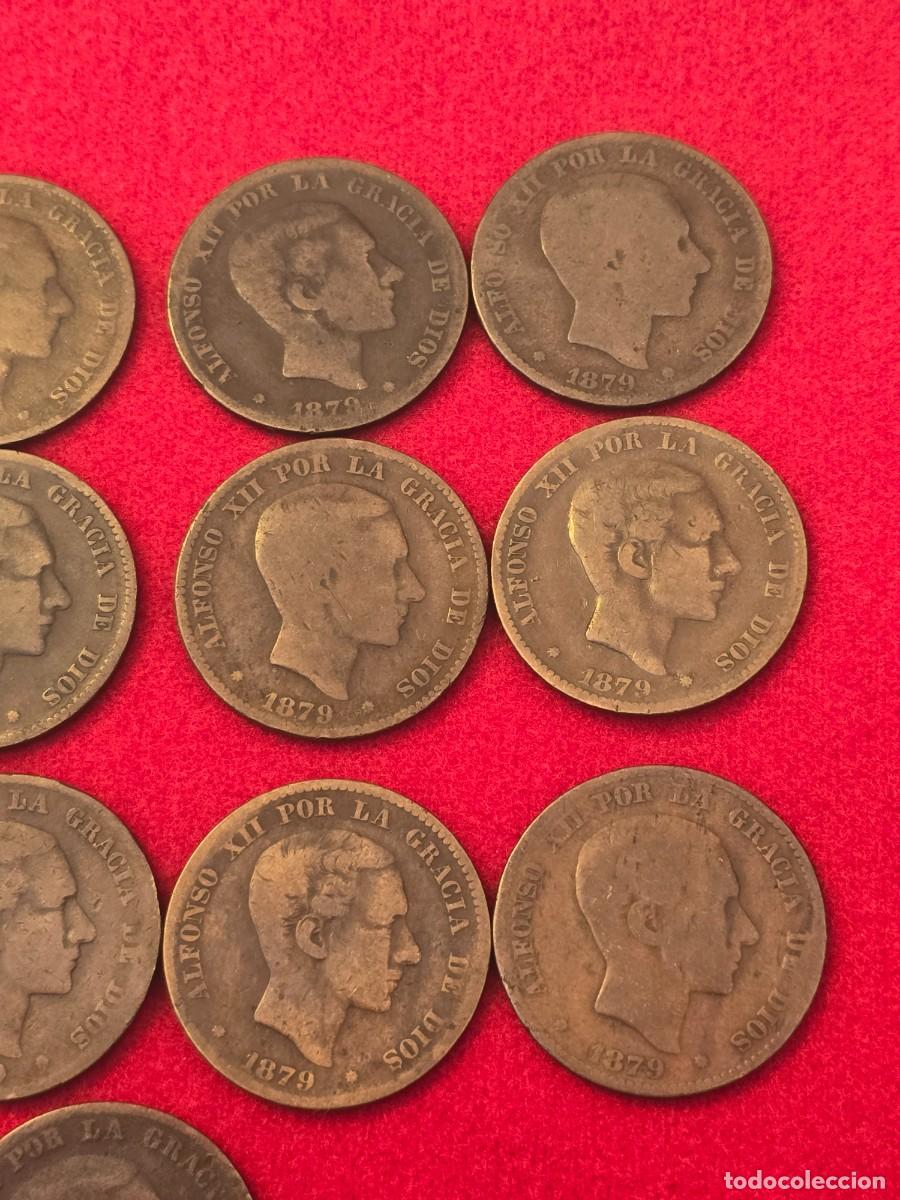 Monedas de Espa&ntilde;a: LOTE 13 MONEDAS DIEZ CENTIMOS 1879 - Foto 3