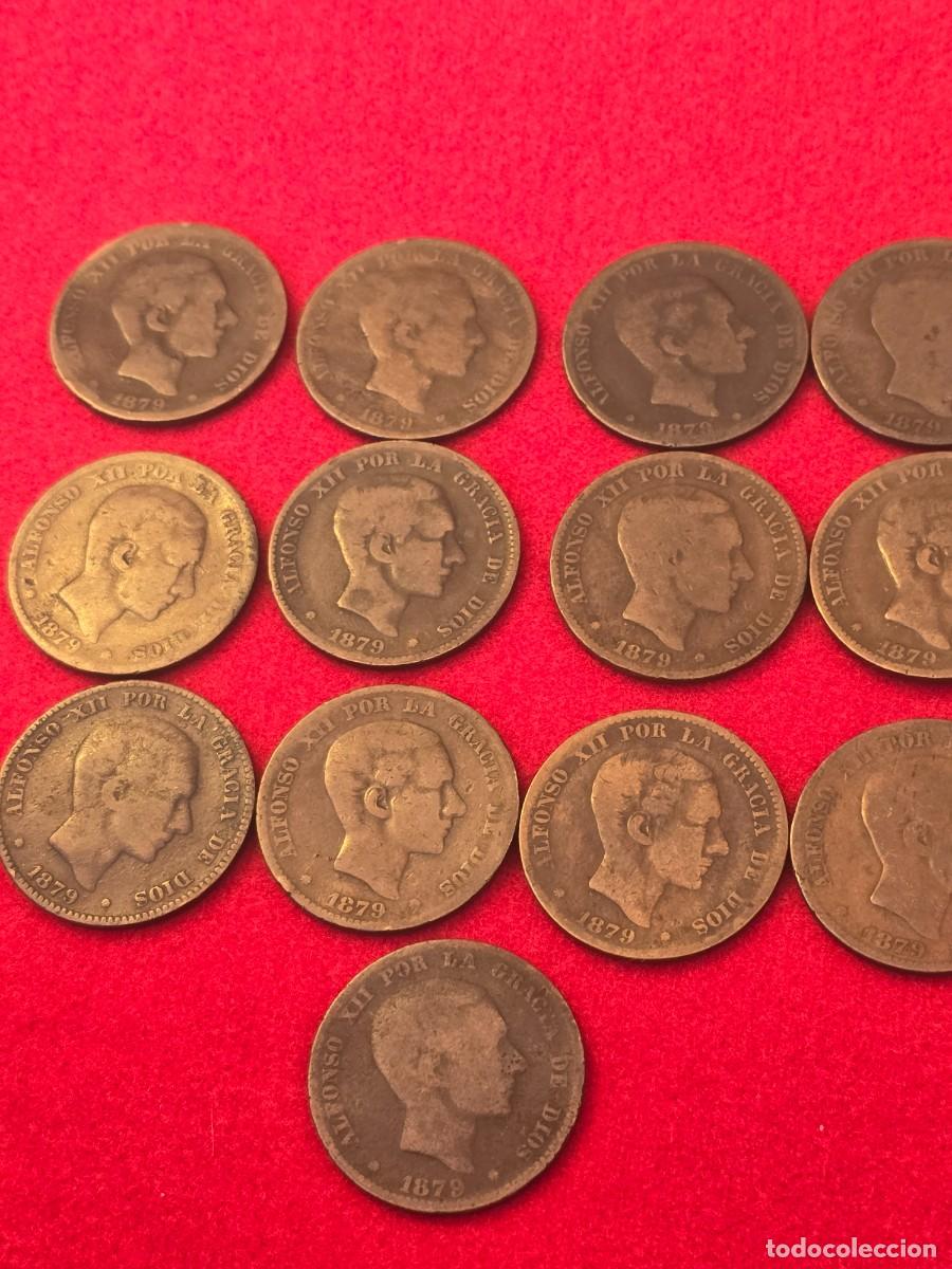 Monedas de Espa&ntilde;a: LOTE 13 MONEDAS DIEZ CENTIMOS 1879 - Foto 4