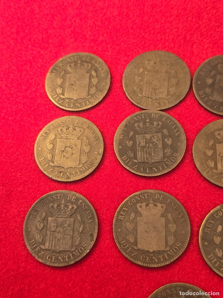 Monedas de Espa&ntilde;a: LOTE 13 MONEDAS DIEZ CENTIMOS 1879 - Foto 6