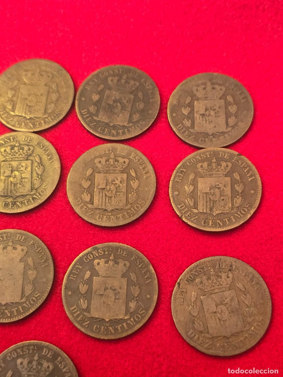 Monedas de Espa&ntilde;a: LOTE 13 MONEDAS DIEZ CENTIMOS 1879 - Foto 7