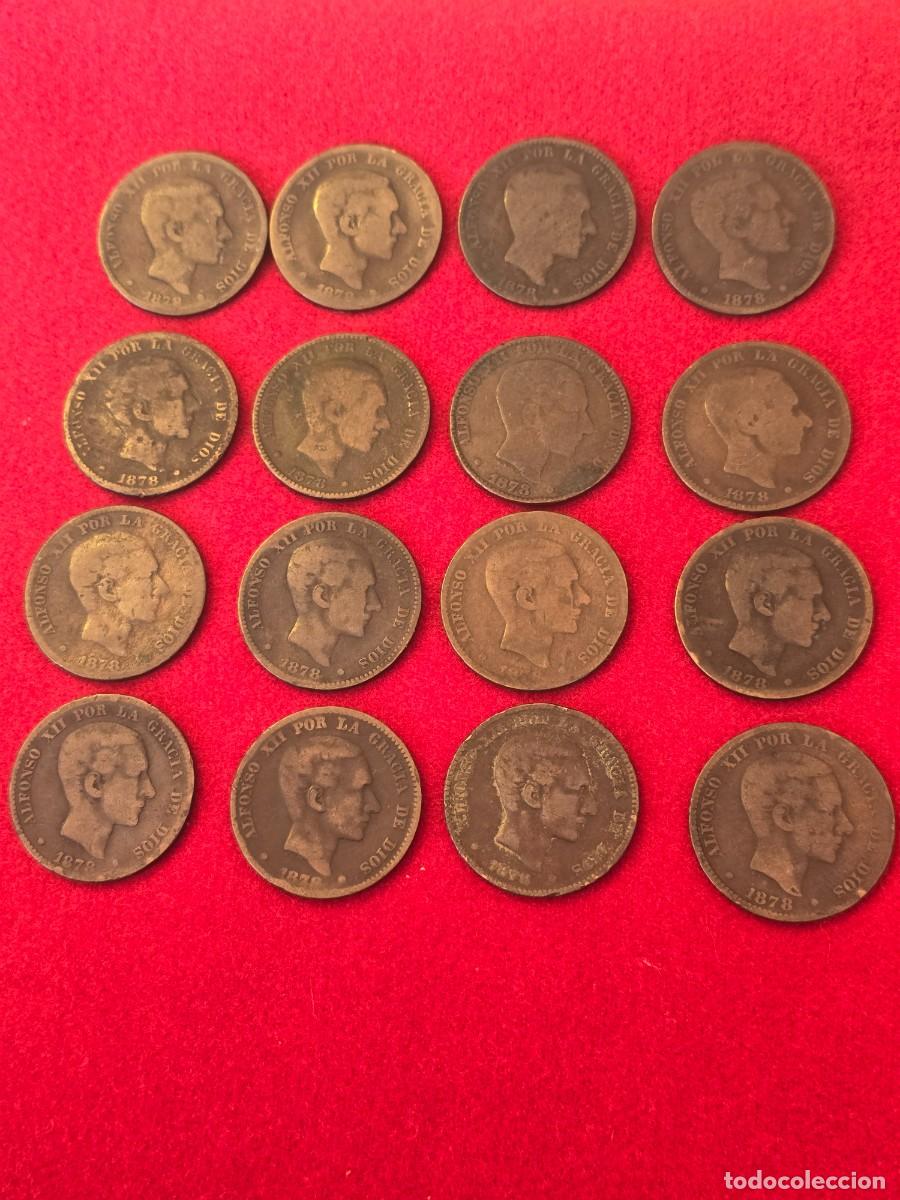 Monedas de Espa&ntilde;a: LOTE 16 MONEDAS DIEZ CENTIMOS 1878 - Foto 1
