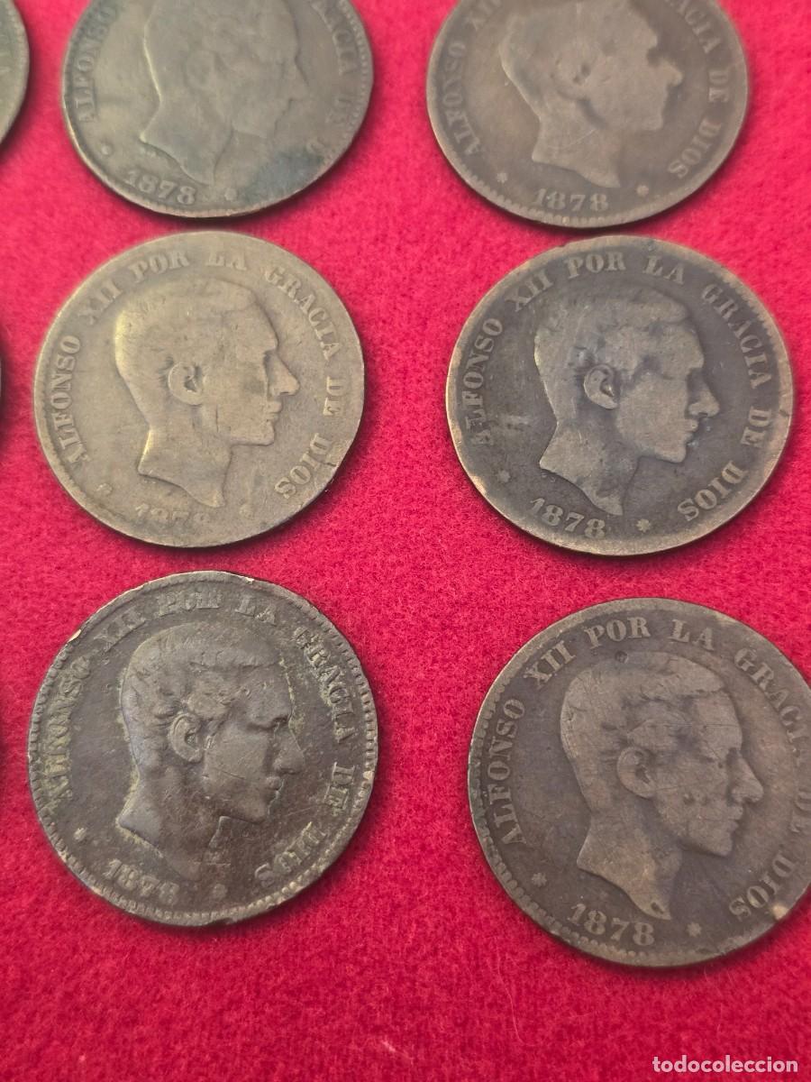 Monedas de Espa&ntilde;a: LOTE 16 MONEDAS DIEZ CENTIMOS 1878 - Foto 5