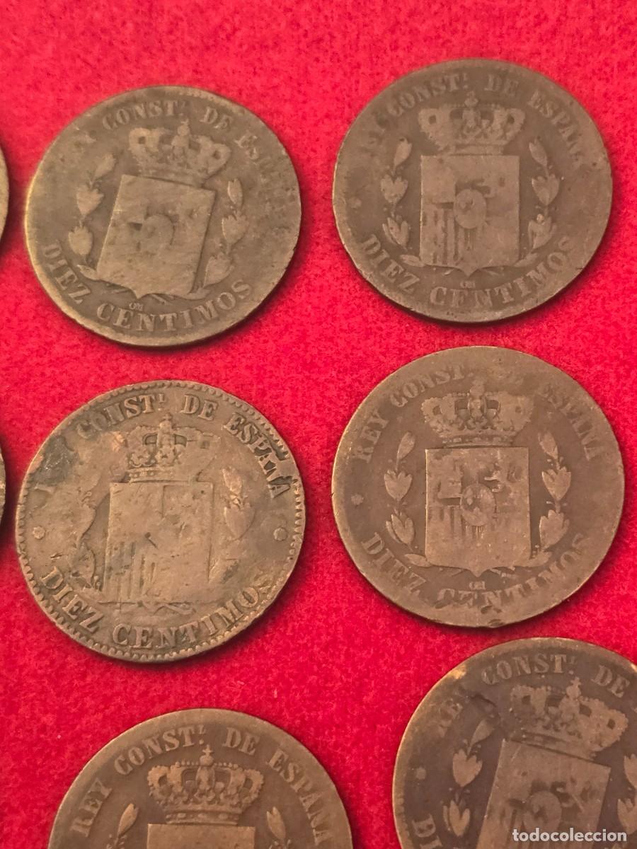 Monedas de Espa&ntilde;a: LOTE 16 MONEDAS DIEZ CENTIMOS 1878 - Foto 8