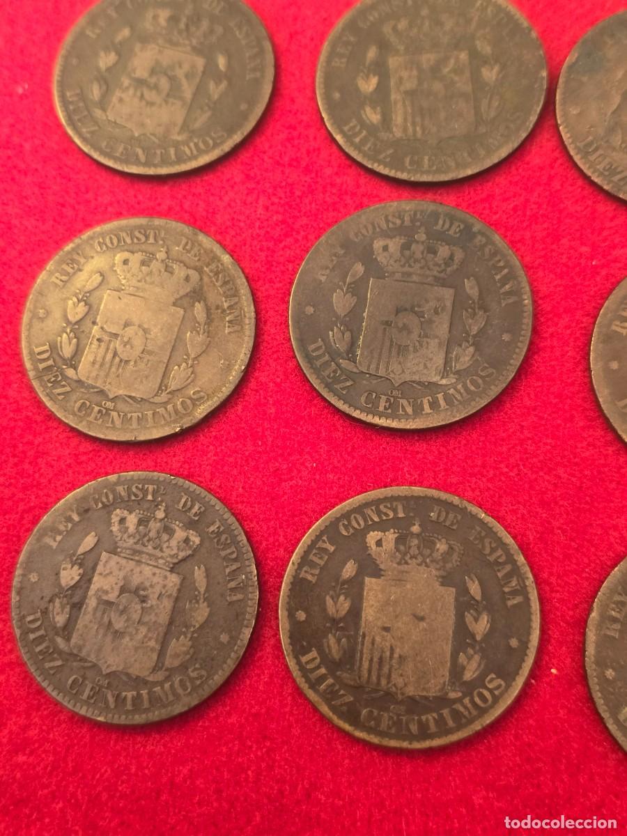 Monedas de Espa&ntilde;a: LOTE 16 MONEDAS DIEZ CENTIMOS 1878 - Foto 9