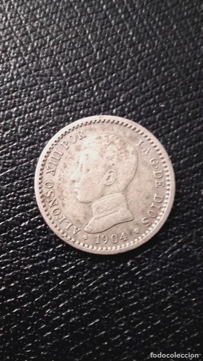 M&uuml;nzen von Spanien: rare pi&egrave;ce de 50 cent Espagne 1904 en argent