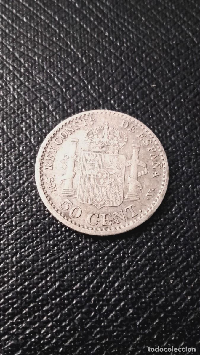 Monedas de Espa&ntilde;a: rare pi&egrave;ce de 50 cent Espagne 1904 en argent - Foto 3
