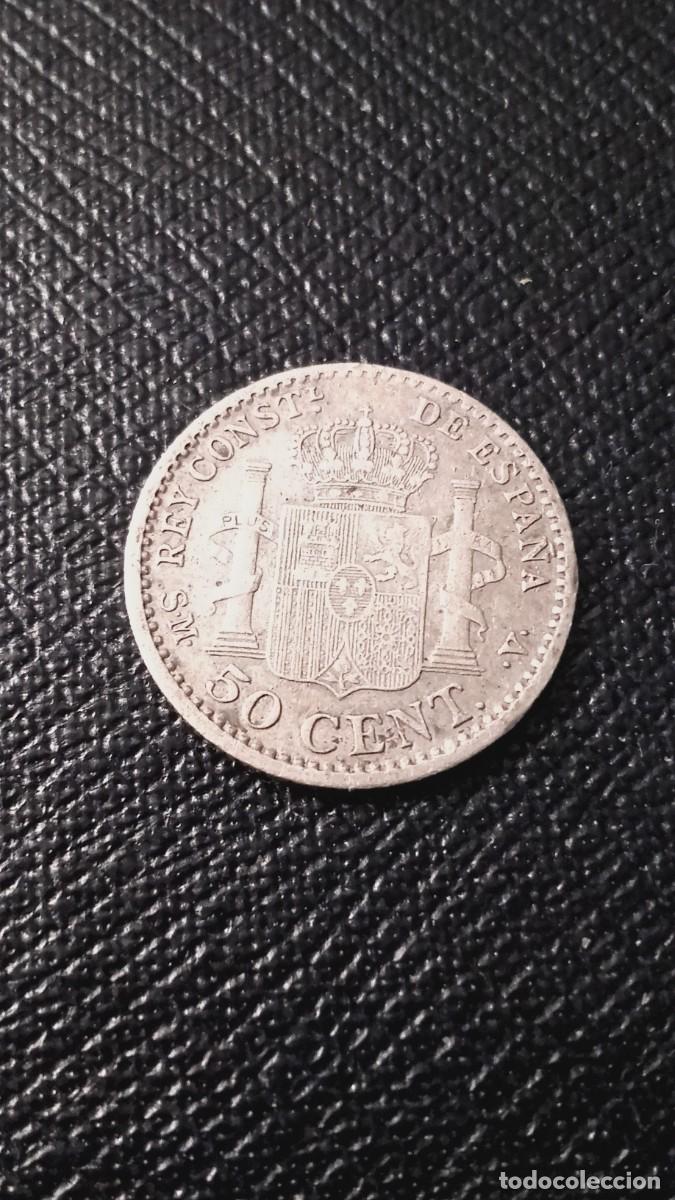 Monedas de Espa&ntilde;a: rare pi&egrave;ce de 50 cent Espagne 1904 en argent - Foto 4