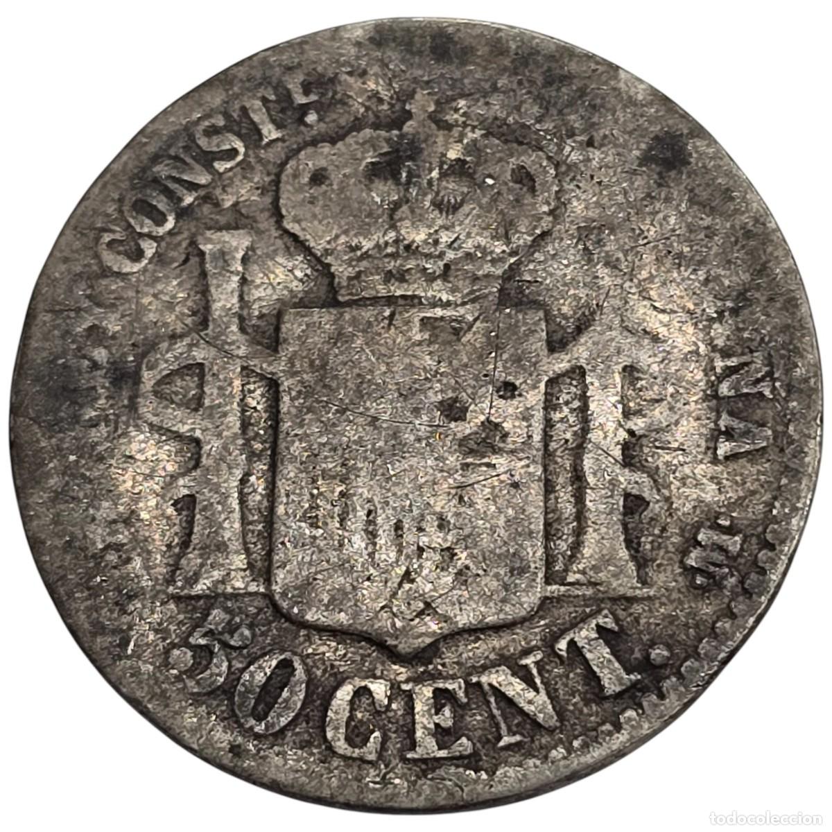 Monedas de Espa&ntilde;a: ESPA&Ntilde;A. ALFONSO XIII. 50 CENTIMOS. 1889. - Foto 2