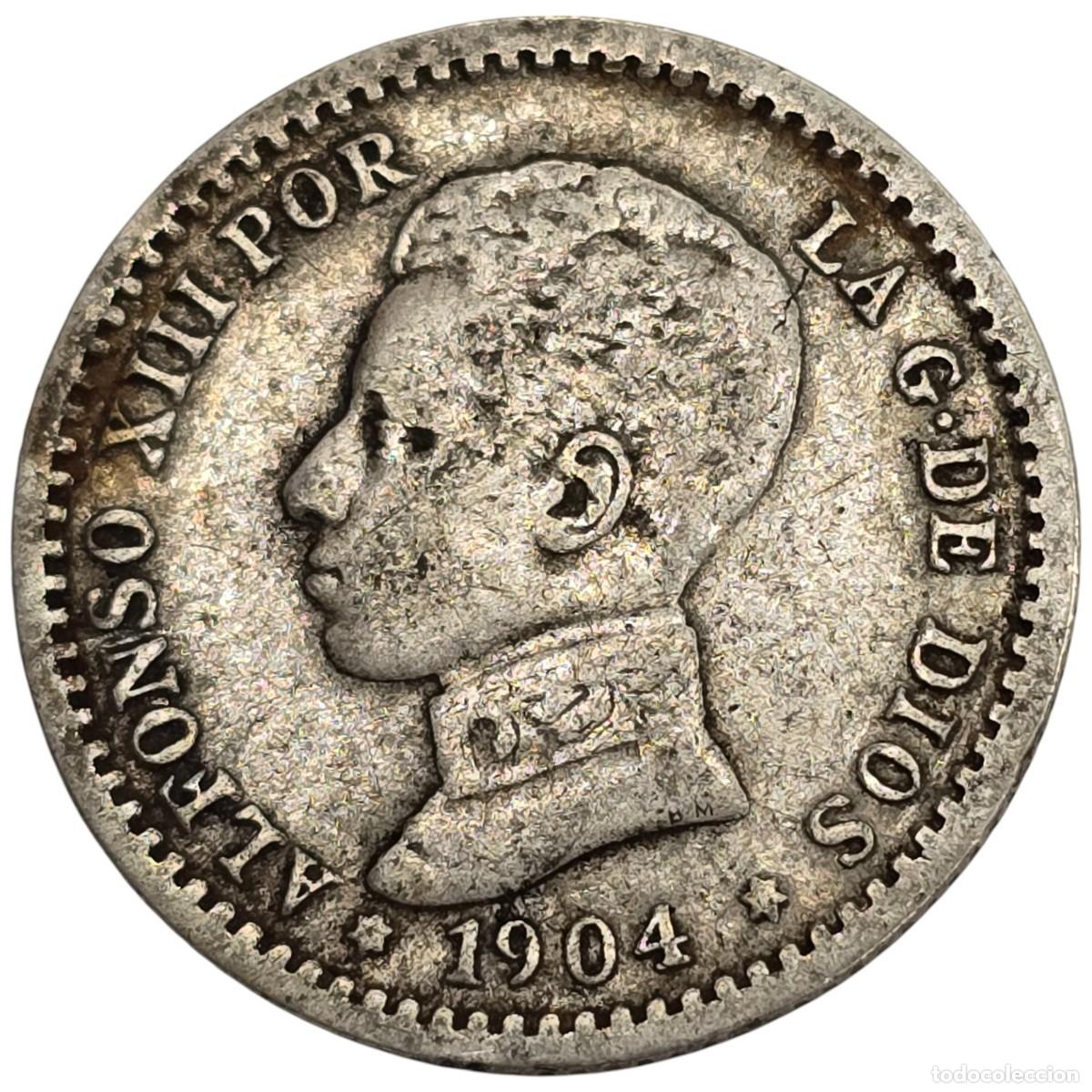 Monedas de Espa&ntilde;a: ESPA&Ntilde;A. ALFONSO XIII. 50 CENTIMOS. PCV. 1904. - Foto 1