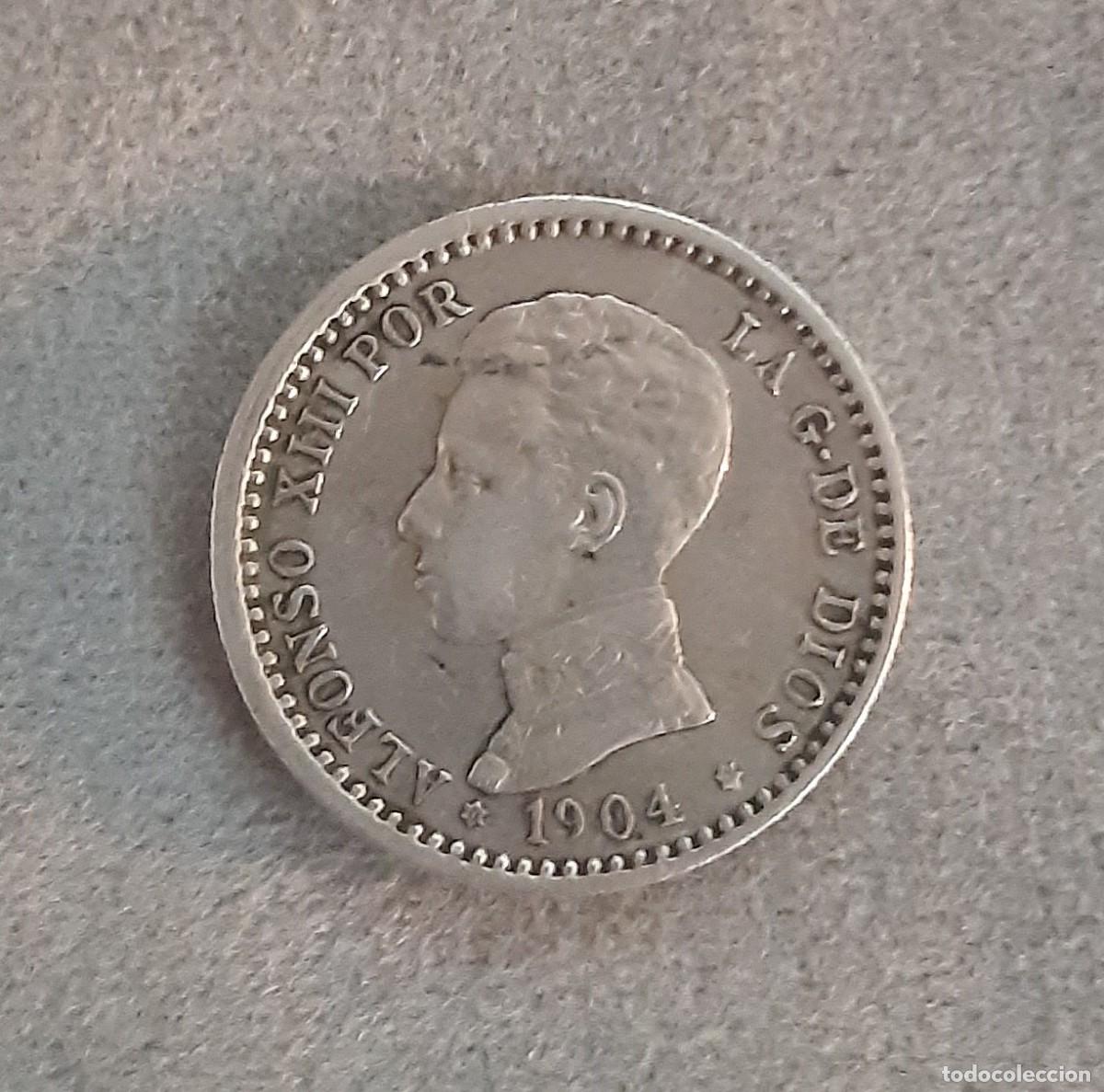 Monedas de Espa&ntilde;a: Moneda 50 c&eacute;ntimos 1904 SM-V - Foto 1