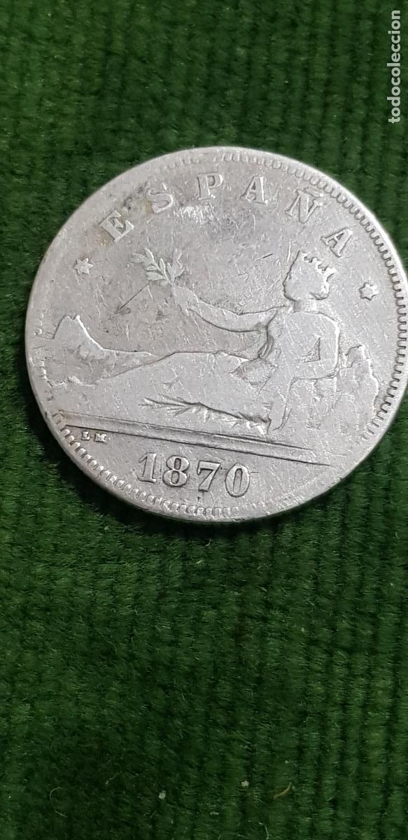 Monedas de Espa&ntilde;a: ESPA&Ntilde;A MONEDA 2 PESETAS ISABEL 1870 -73 - Foto 1