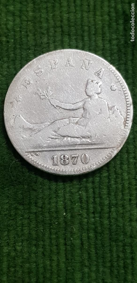 Monedas de Espa&ntilde;a: ESPA&Ntilde;A MONEDA 2 PESETAS ISABEL 1870 -73 - Foto 1