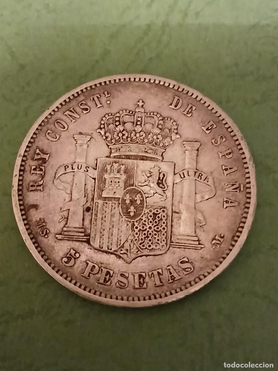 Monedas de Espa&ntilde;a: 5 pts Alfonso XII 1881 - Foto 2