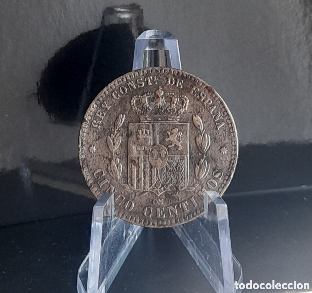 Monedas de Espa&ntilde;a: Moneda 5 c&eacute;ntimos 1877 - Foto 3