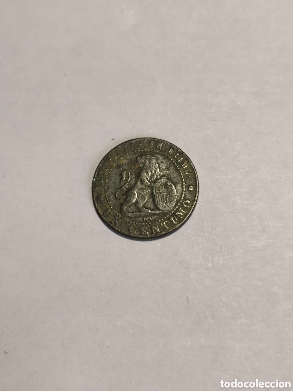 Monedas de Espa&ntilde;a: 1 C&eacute;ntimo Gobierno Provisional 1870 - Foto 2